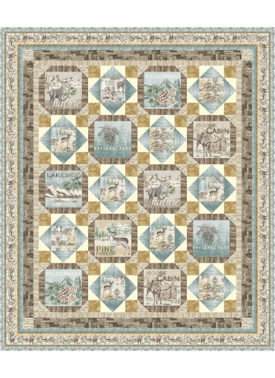 LODGE LIFE BY PROJECT HOUSE 360 QUILT FEAT. NATURE'S LANDSCAPES -PATTERN AVAILABLE IN AUGUST