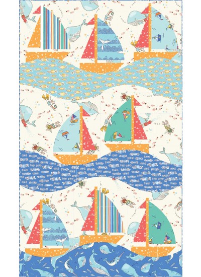 Newport Sails Quilt by everyday Stitches 28"x51"