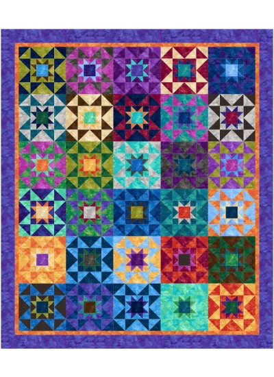 Nighttime by the river Patina by Bea Lee Quilt