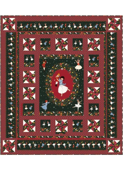 A Little Twisted Dance Nutcracker Christmas by Ladeebug design quilt