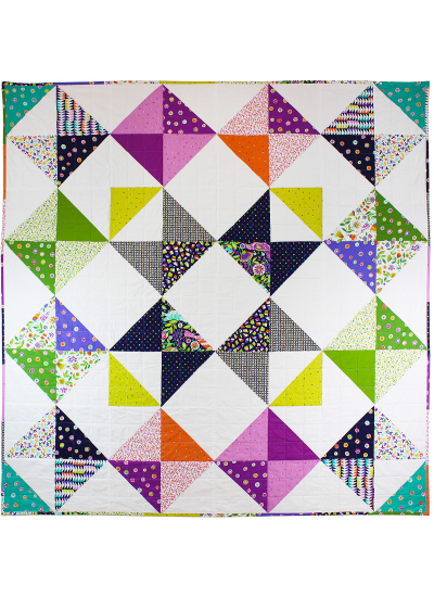 Ohio Star Burst designed by Modern Tradition Quilts / 84x84"