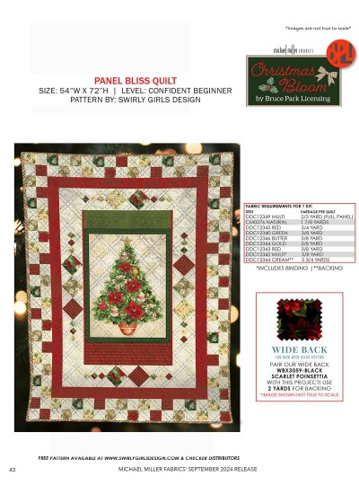 Panel Bliss feat. Christmas Bloom by Swirly Girls Design  KITTING GUIDE