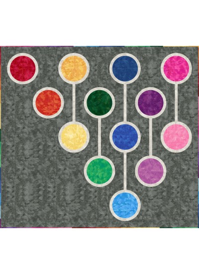 Dew Drops Throw Size Quilt feat. Patina by Quilting Chemistry