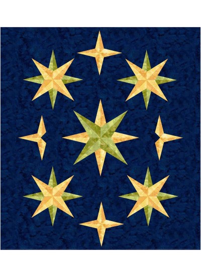 Compass Points Patina quilt by Tamarinis 