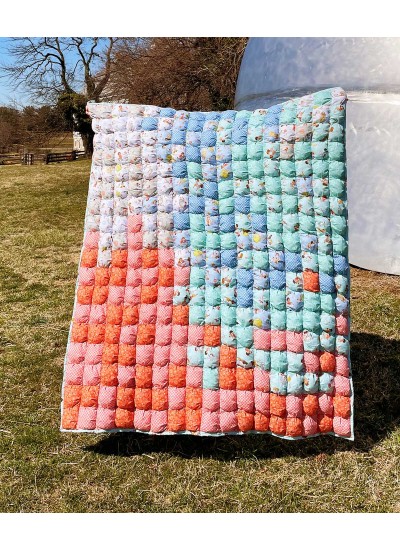 Ombre Puff sew seeds of love quilt by Parker on the Porch