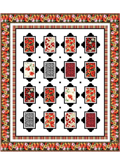 Picturesque Blooms Quilt by Wendy Sheppard /75.5"x87.5"