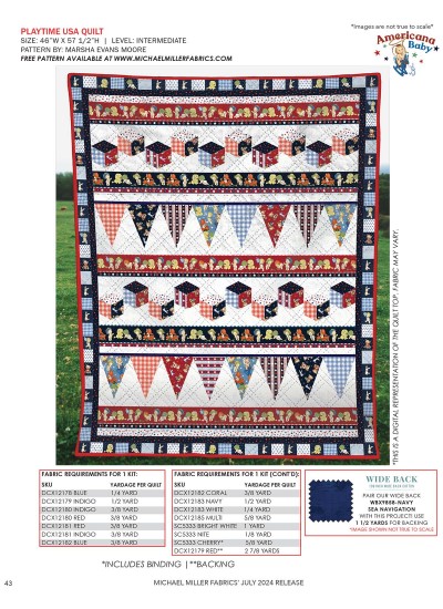 Playtime USA feat. Americana Baby by Marsha Evans Moore Kitting Guide