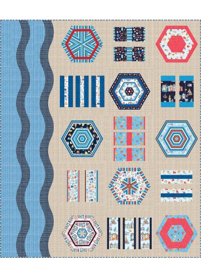 A Day at the Beach Quilt by Everyday Stitches 76"x90"