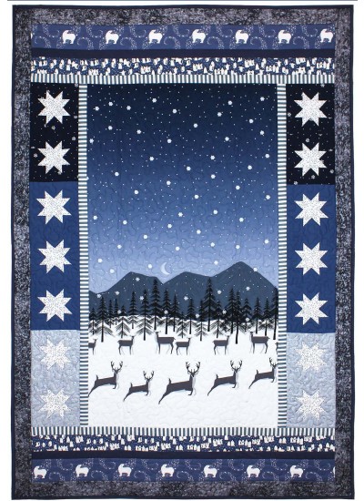 Prancing Deer Quilt by Marinda Stewart /41"x60"