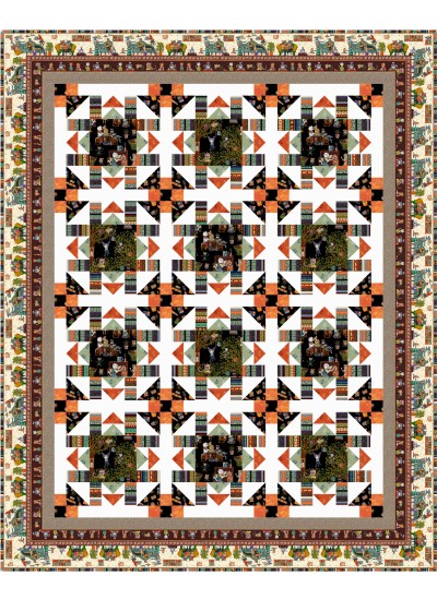 Perk Up Quilt feat. purrsuit of coffeeness by Project House 360 - free pattern available November, 2025