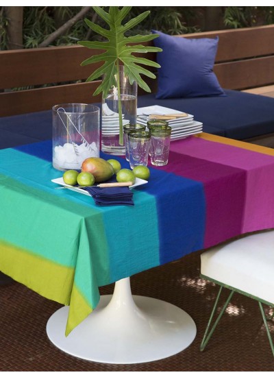 Rainbow Batik Table Cover