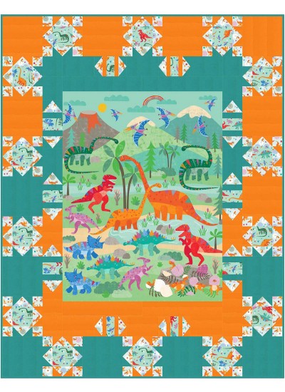 panel pizzazz quilt by swirly girls design 56"x72"