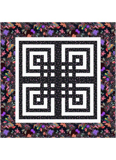 Interlaced Blocks Quilt feat. Rainforest Dream by Brenda Plaster