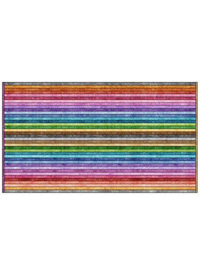 Rectangle jelly roll rug Fresco Quilt by rj designs /22"x44"