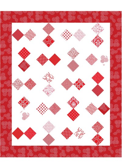 Red and White Quilt by Susan Emory