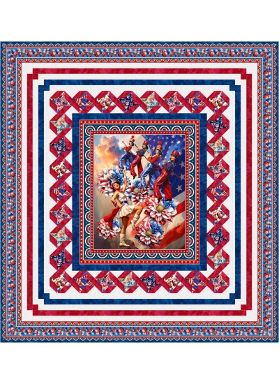 Semper Fidelis Quilt feat. Red, White & Beautiful by Project House 360 - free pattern available February 2027