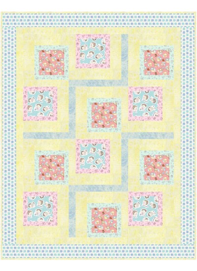Tumble Quilt feat. Retro Nursery by Swirly Girls Design