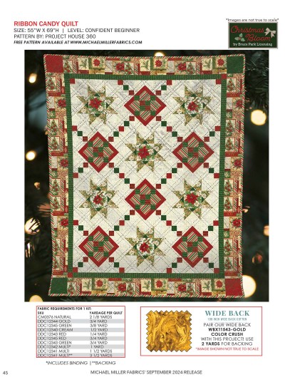 Ribbon Candy feat. Christmas Bloom by Project House 360 Panel Bliss feat. Christmas Bloom by Swirly Girls Design  KITTING GUIDE