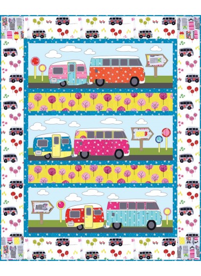 Road Trip Quilt by Heidi Pridemore /44"x54"