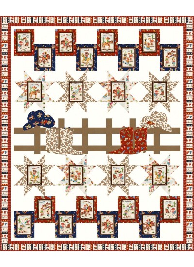 Cowpoke Hall of Fame Quilt rootin tootin by Coach House designs /64"x78" 