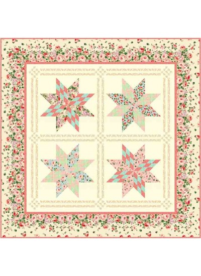 Fit For a Princess Quilt feat. Rose Estate Elegance by Natalie Crabtree- free pattern available March 2027