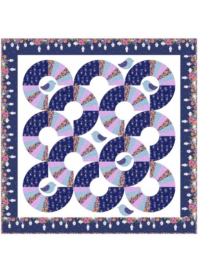 round Robin Quilt by Natalie Crabtree /76"x76"