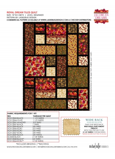 Royal Dream Tiles  feat. Jacobean Dreams by Ladeebug Design Kitting Guide 