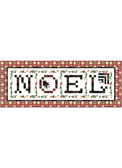 Happy Holly-Days Table Runner by Wendy Sheppard /66"x82"