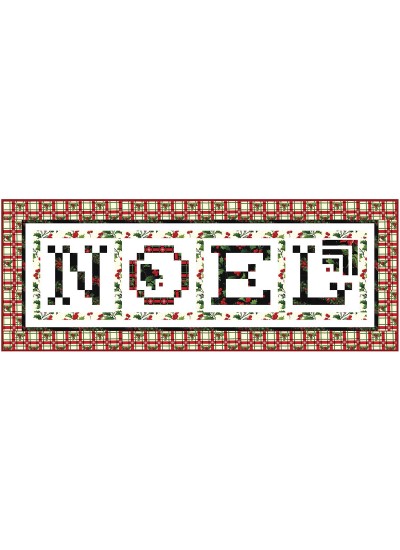 Happy Holly-Days Table Runner by Wendy Sheppard /66"x82"