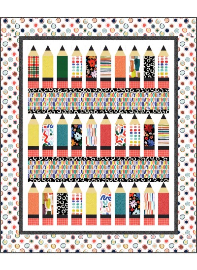 Pencil Box quilt by Heidi Pridemore / 54"x65"