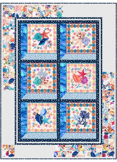 Ocean Outlook quilt feat. Seaing by Ladeebug Design 