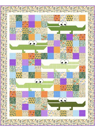 Al the Gator Quilt feat. See Ya Later Alligator by Swirly Girls Design