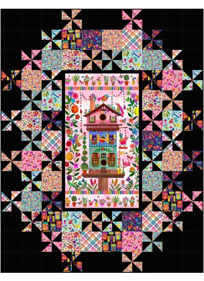 Grand Central Quilt feat. Songbird Garden By Swirly Girls Design