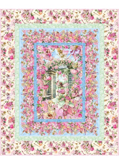 Faerie Frolic quilt feat. Spring Song Flower Fairies by Project House 360