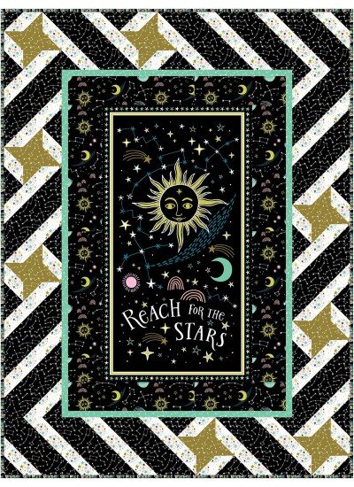 Stars Align Starry Night Quilt by Miss Winnie Designs /54"x72"