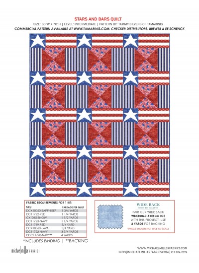 Stars and Bars America the Beautiful by Tammy Silvers of Tamarinis kitting guide