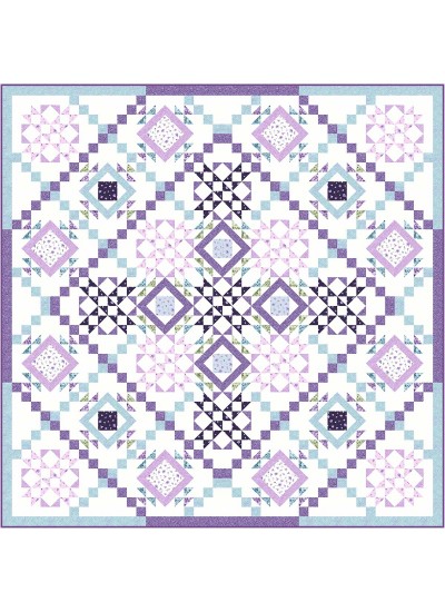 Stars Over Tuscany Quilt by Strong Coffee Studio  /92"x92"