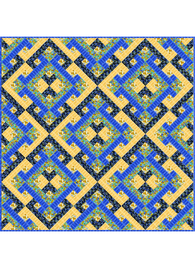 Interwoven Squared Summer Sunflowers CDM365 Studios quilt