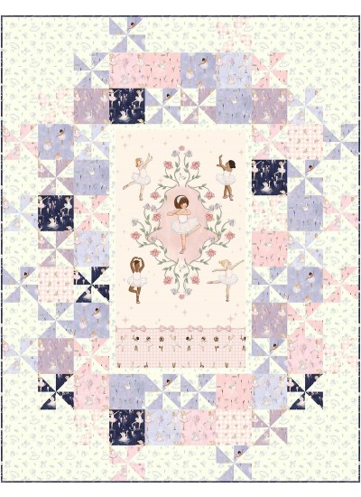Grand Central Quilt feat. Swan Lake by Swirly Girls Design