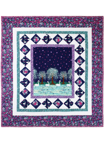 Swan Lake Quilt by Heidi Pridemore  / 37x41"