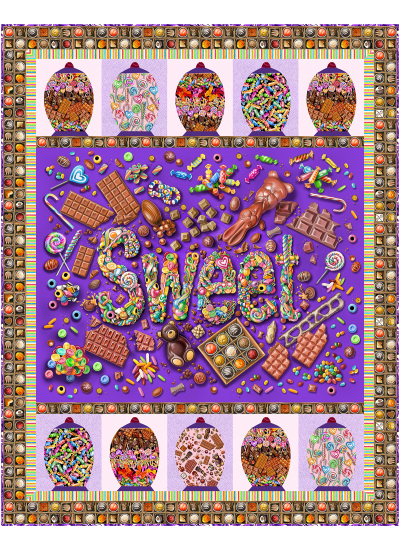 CANDY SHOP BY MARSHA EVANS MOORE QUILT FEAT. SWEET -FREE PATTERN AVAILABLE IN JULY