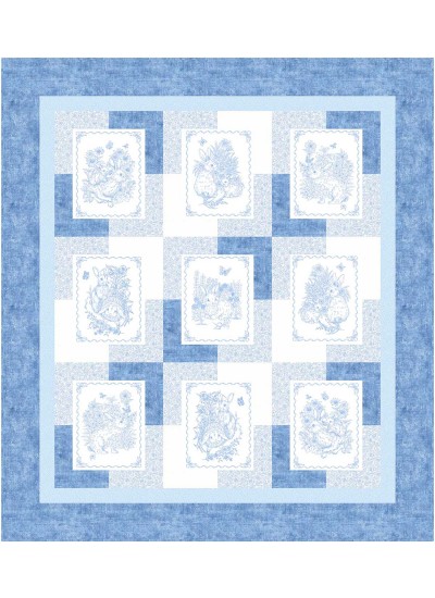 Darling Beauty Breeze Quilt feat Sweet little bunny by Brenda Plaster
