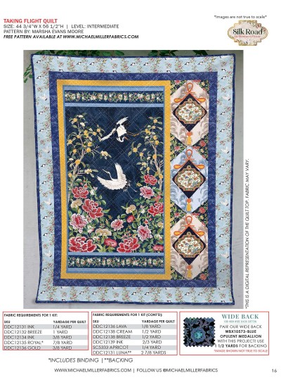 Taking Flight feat. Silk Road by Marsha Evans Moore Kitting Guide