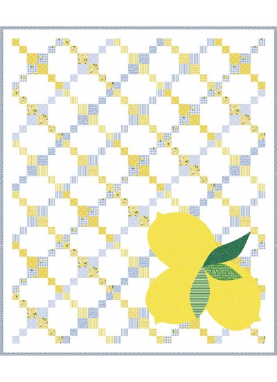 Tanya's Kitchen Lemon Fresh Quilt by Natalie Crabtree / 45.5"x54"