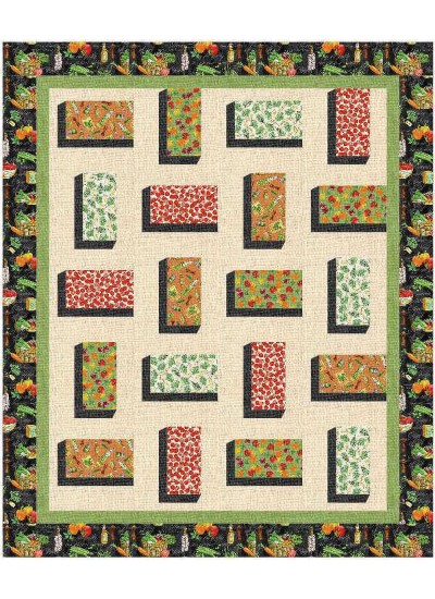 Slim Shady taste of the season Quilt by Purple Moose Designs /51"x61"