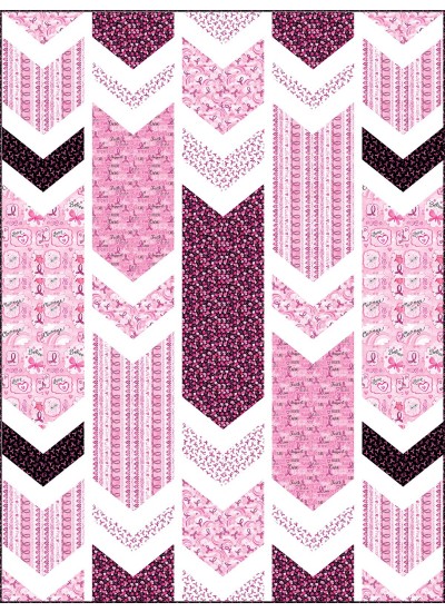 Crackle - Think Pink Quilt by on Williams street / 54"x72"