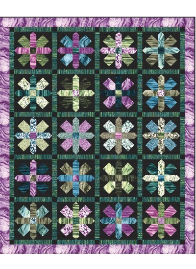 Strata This Way & That basil Quilt by Heidi Pridemore /61"x75"