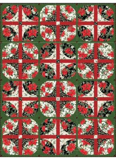 courtyard checkerboard 'tis the season by everyday stitches /64"Wx85"H