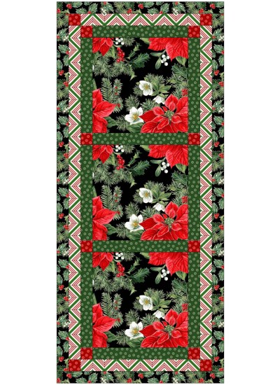 holiday topper table runner 'tis the season by joy heimark /14"Wx32"H 