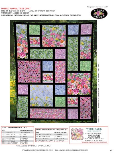 Tossed Floral Tiles feat. Flower Splendor by Ladeebug Design Kitting Guide